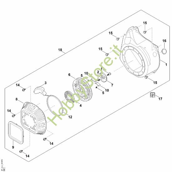 Picture of J - Sistema di avviamento e scatola filtro aria EHC 700.0 (EHC700-0004)